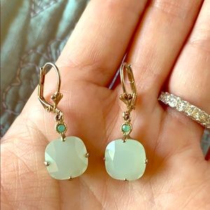 Frosted mint earrings